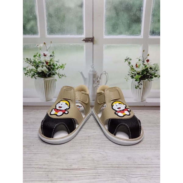 Sepatu Sendal bunyi anak bayi Laki laki usia 1-3 tahun / sandal bayi keren /sendal balita casual