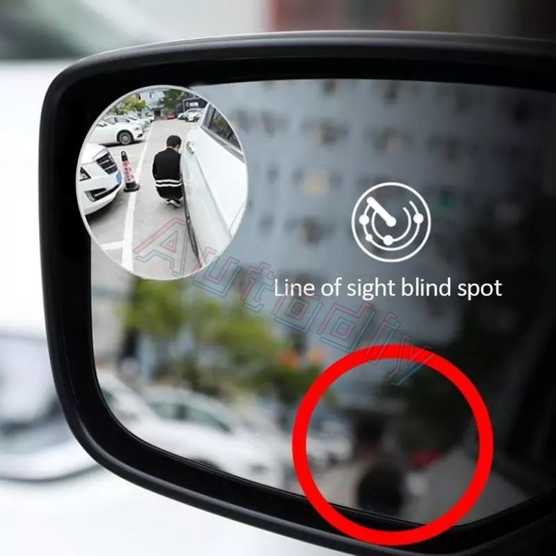 Convex Mirror Mobil -360° Kaca Spion Wide Angle Vehicle Blind Spot Kaca Spion Belakang