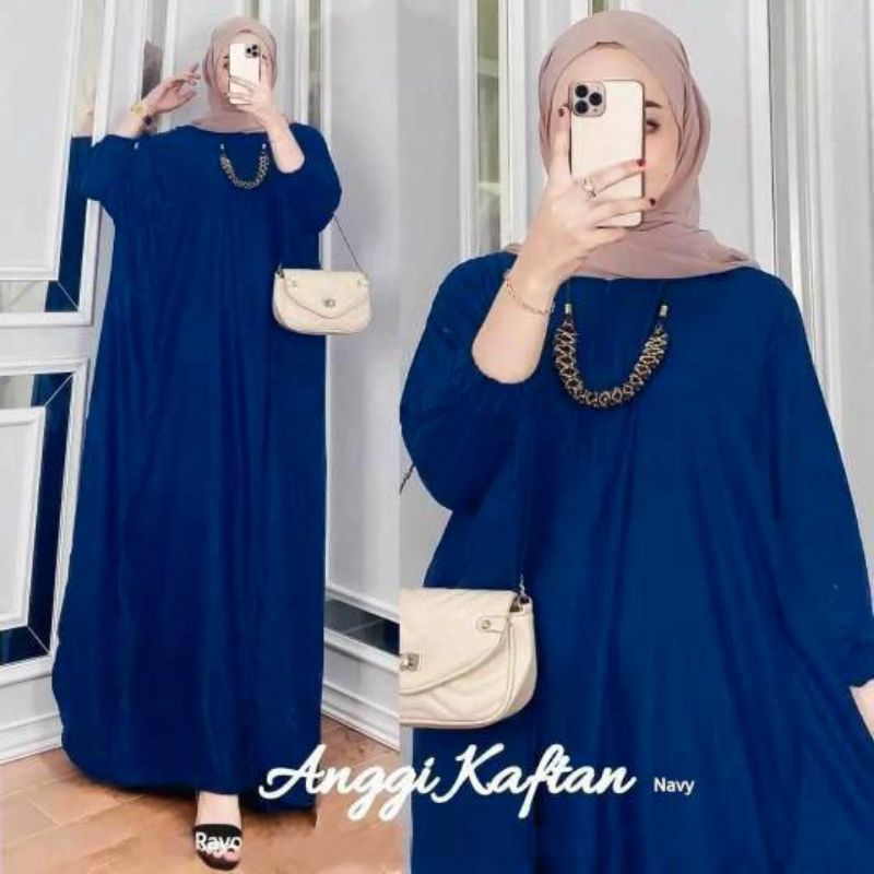 gamis kaftan polos PREMIUM allsize