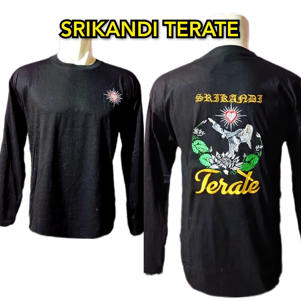 Kaos Panjang Srikandi PSHT Bordir Computer Motif Tendangan Terate Terbaru/Baju Warga PSHT Premium