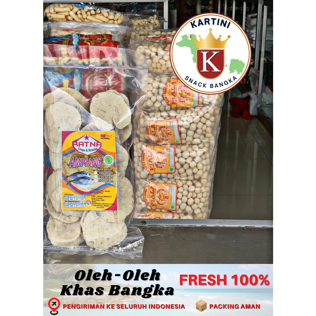 

Ampiang Ikan / Empiang Ikan Ciu Cap Ratna 100gr Khas Bangka