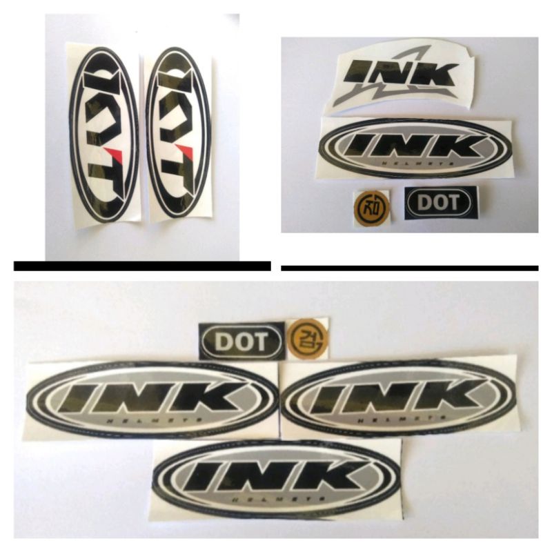 Stiker Helm INK CX22 INK Centro KYT Helm Half  Face Full face full set DOT Logo