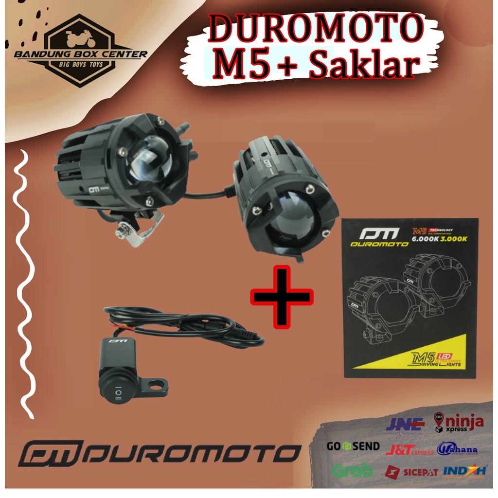 Lampu DUROMOTO M5 Lampu Tembak Foglamp Motor Mobil DUROMOTO M 5