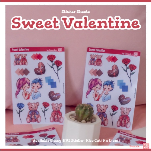 

Doowdle Sticker Jurnal Deco Planner Sweet Valentine