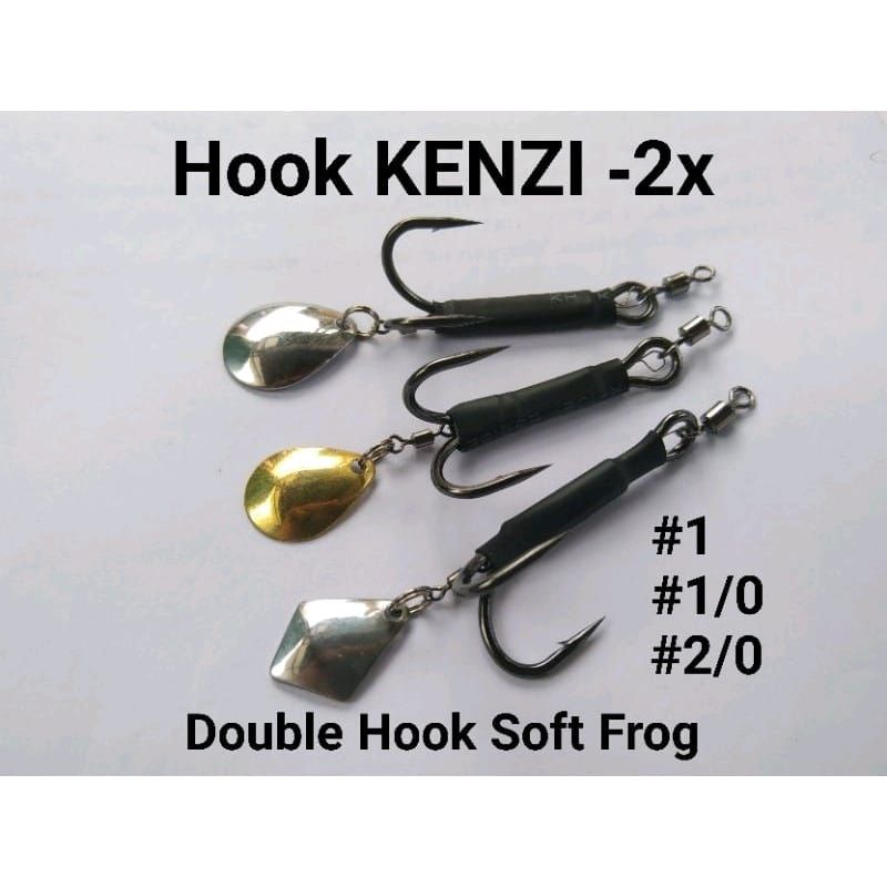 Kail Double Hook Soft Frog siap pakai