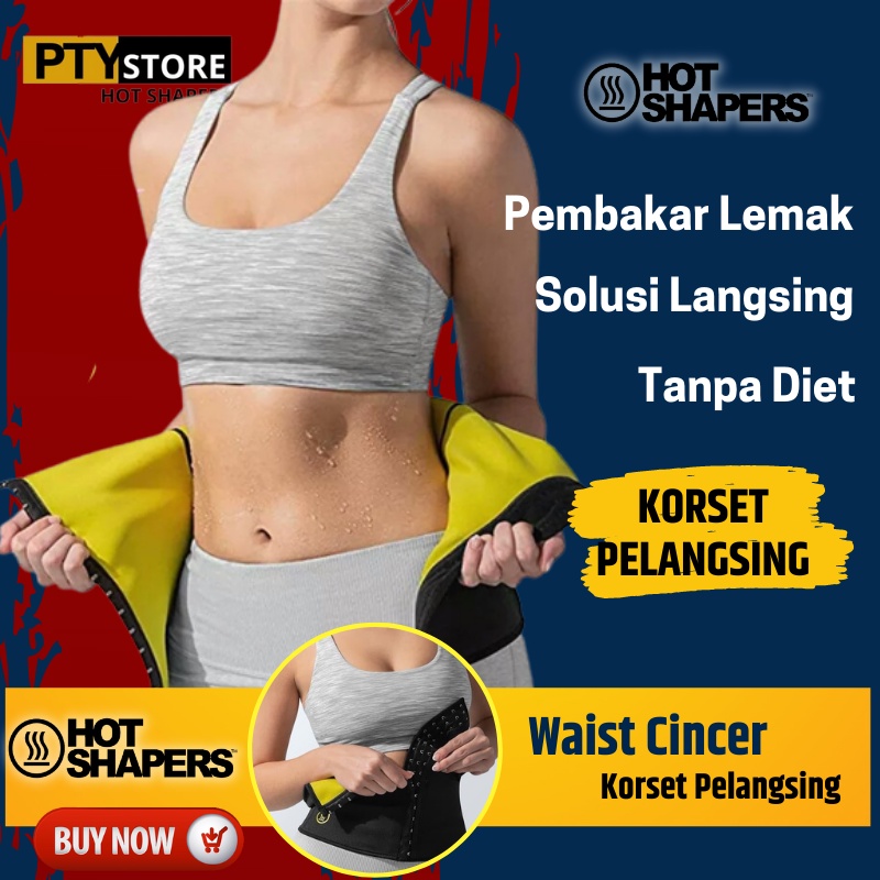 Korset HOT SHAPERS WAIST KORSET / SABUK SPORT PEMBAKAR LEMAK PERUT + BOX Pelangsing Perut Pria HOT SHAPER