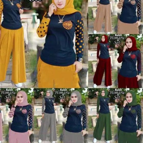 ➼ SETELAN HIMARU KULOT / SETELAN KULOT / CELANA KULOT SET / KULOT HIMARU SET ➫