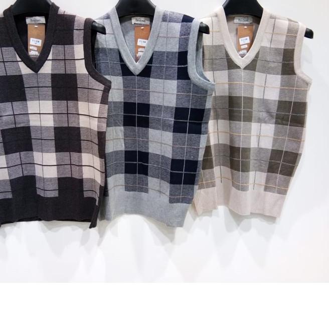 ❀ Mario Zegnoti - Sweater Rompi Rajut B Krah V Pria Import () ☏