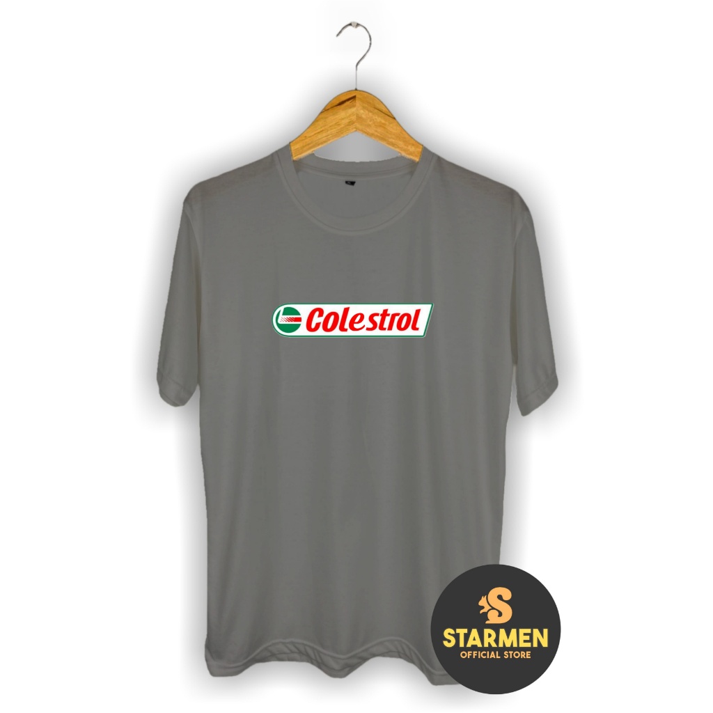 Kaos Distro Pria T-Shirt Motif Kata Kata COLESTROL