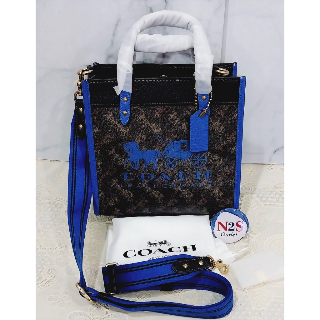 coach tas wanita C 55 field tote original blue
