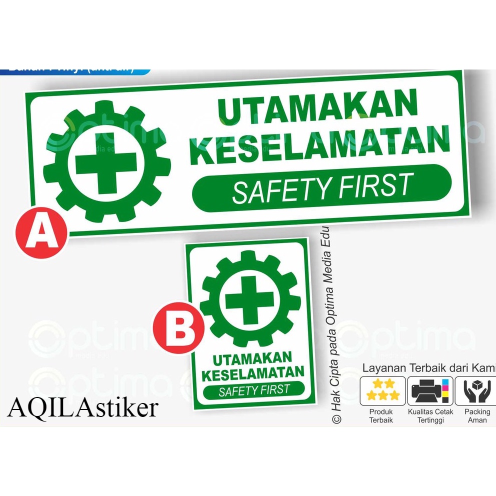 

STIKER UTAMAKAN KESELAMATAN DAN LOGO K3 CUTTING STICKER