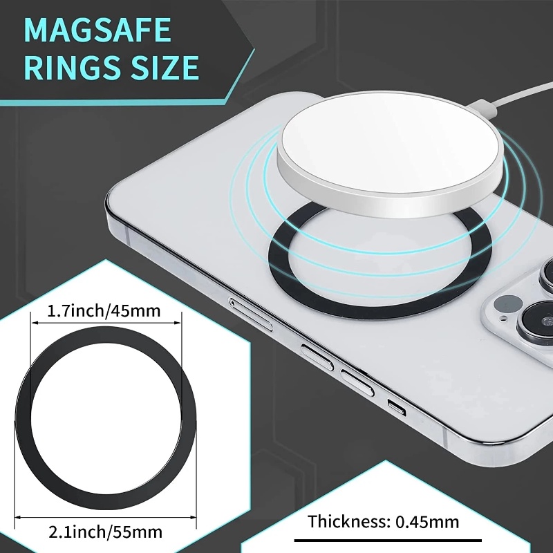 Stainless Steel Magnetic Rings for IPhone 14 13 12 Pro Max / Mini Universal Metal Sticker Magnet Car Holder Plate