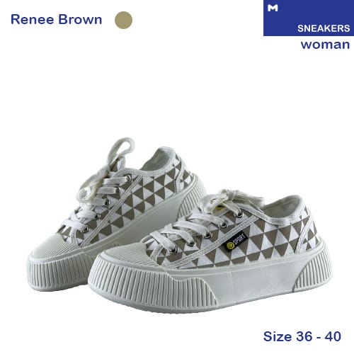 Sneakers RENEE BLACK, GREEN, BROWN Sepatu Wanita tinggi Terbaru Harga Murah Import Diskon Hitam Cokelat Hijau Putih