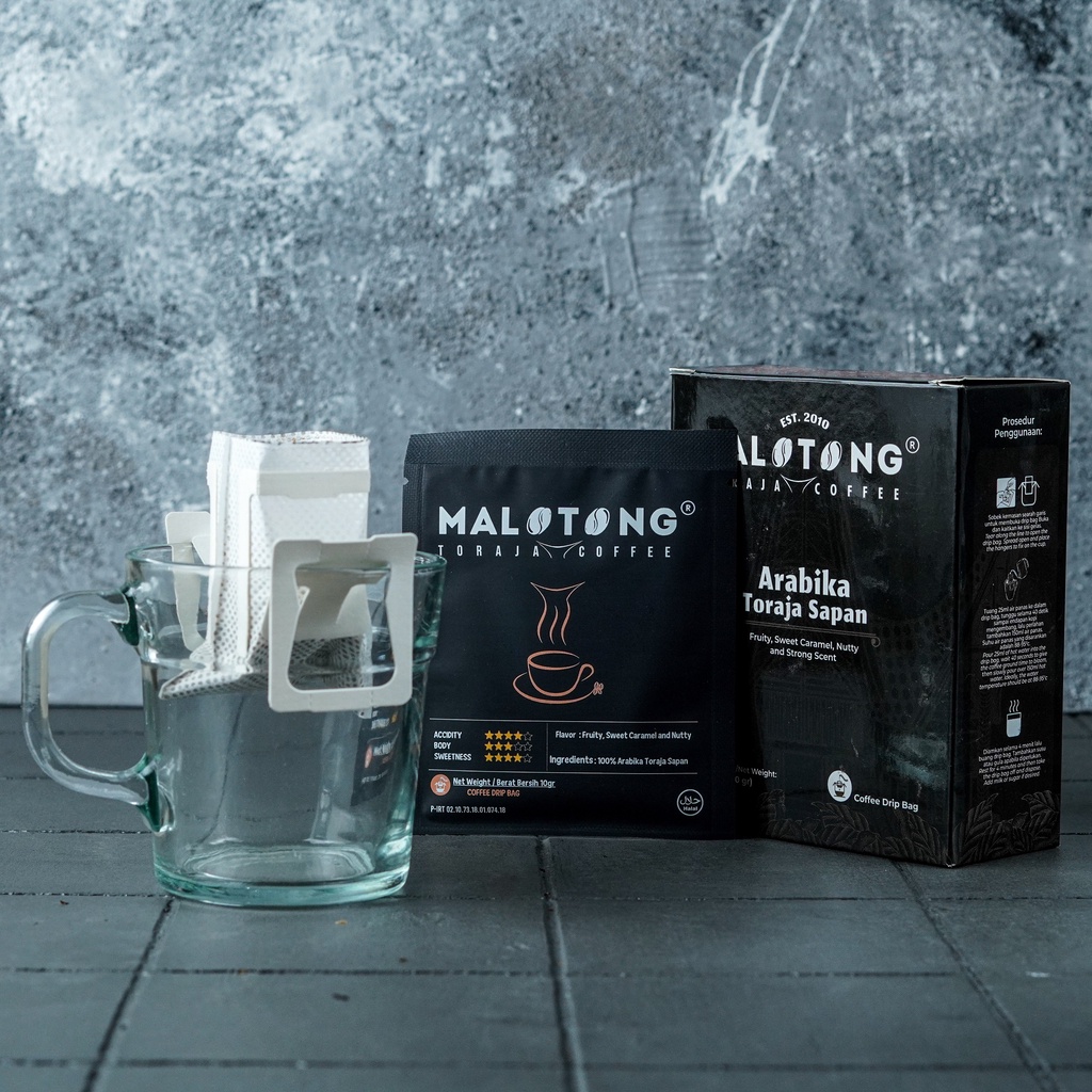 

MALOTONG Kopi Drip Arabika Toraja Sapan / Coffee Drip Bag / Filter Bag / Kopi Drip / Organik