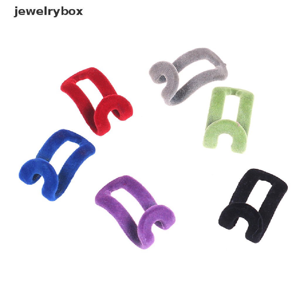 [jewelrybox] 10pcs Cloth Hanger Hook Mini Flocking Tempat Baju Kait Closet Organizer Butik