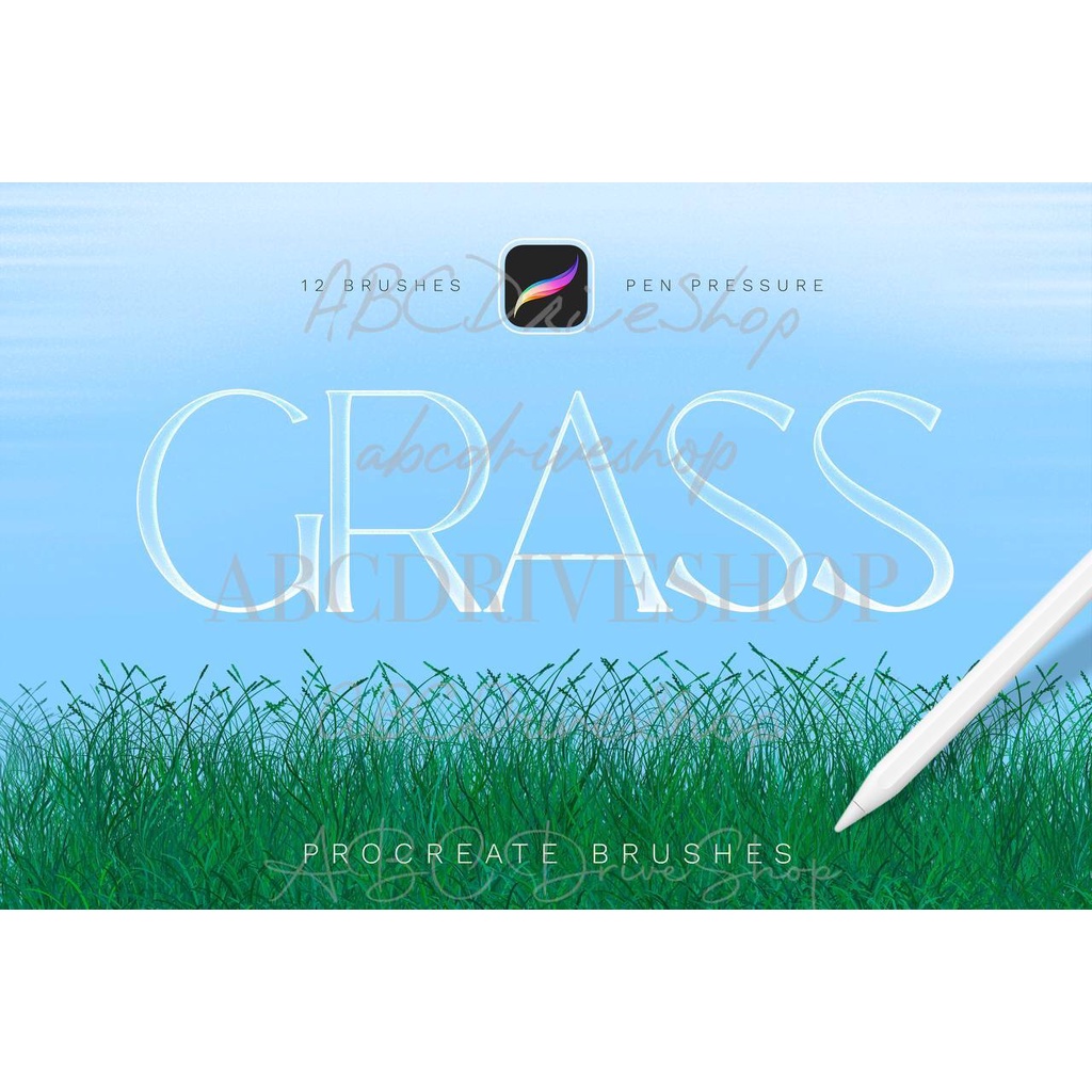 Procreate Brush - Realistic Grass Procreate Brushes