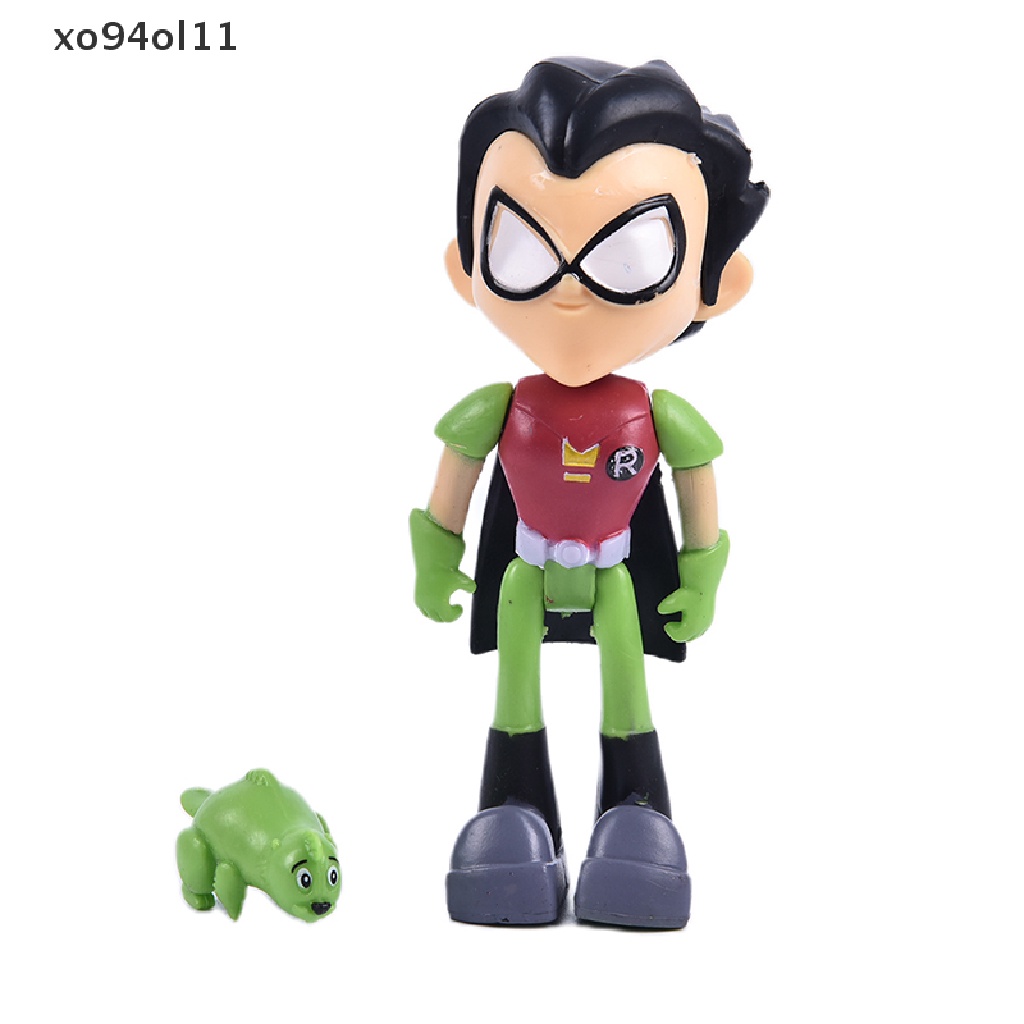 Xo 7pcs/Set Remaja Titans Go Robin Cyborg Beast Boy Raven Action Figure Mainan Anak Hadiah OL