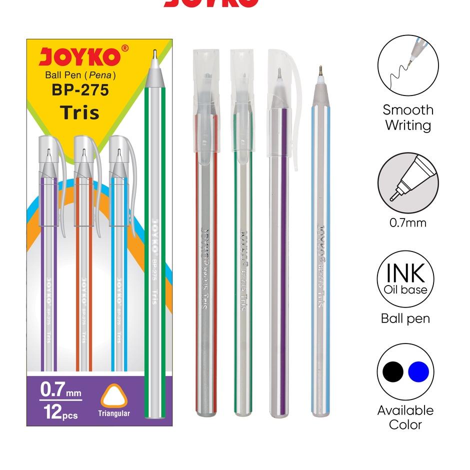 

Lagi Diminati Ball Pen Pulpen Pena Joyko BP-275 Tris 1 BOX 12 PCS 0.7 mm