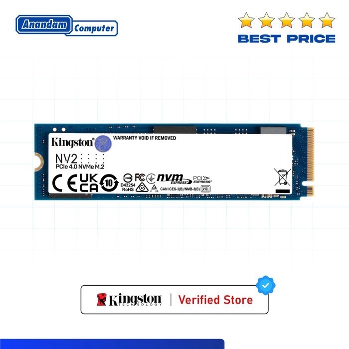Kingston NV2 SSD Internal 500GB M.2 NVMe 2280 Gen 4x4