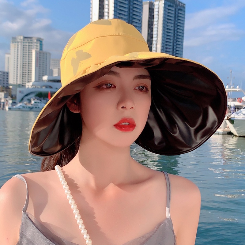 Topi Atas Besar velcro Kupu Karet Hitam