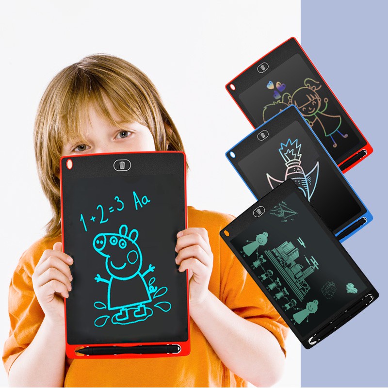 Tablet Gambar LCD 8.5 Inci Untuk Anak-Anak Perlindungan Mata Papan Tulisan Elektronik Notepad Digital Layar Dihapus Papan Grafis Mainan Edukasi