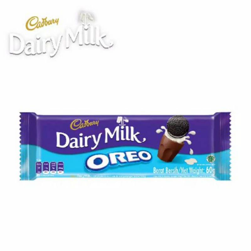 Cadbury Dairy Milk Oreo 60gr - Cokelat Cadbury Oreo