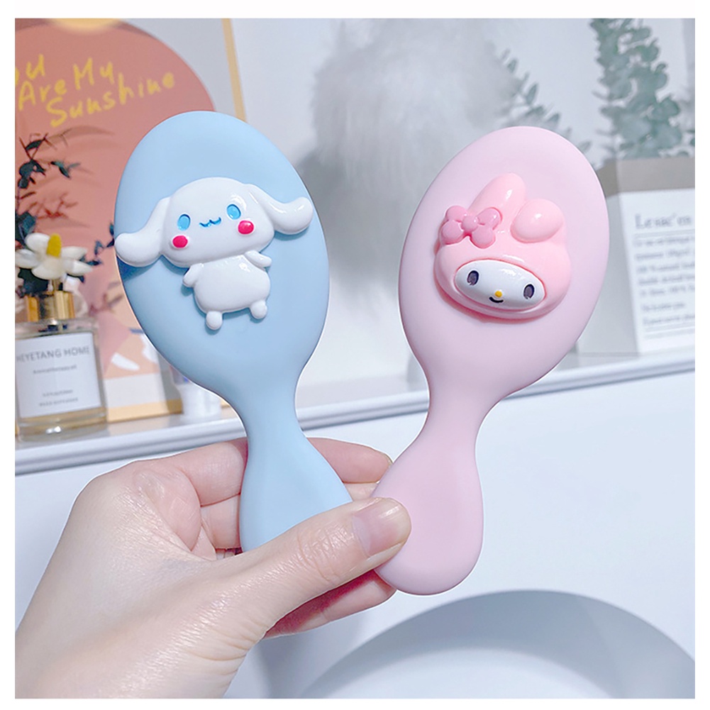 ღ Sanrio Girl Air Cushion Sisir Kawaii Cinnamorroll My Melody Lucu Kartun Perawatan Rambut Sisir Pijat Salon Tata Rambut Alat Mainan Hadiah