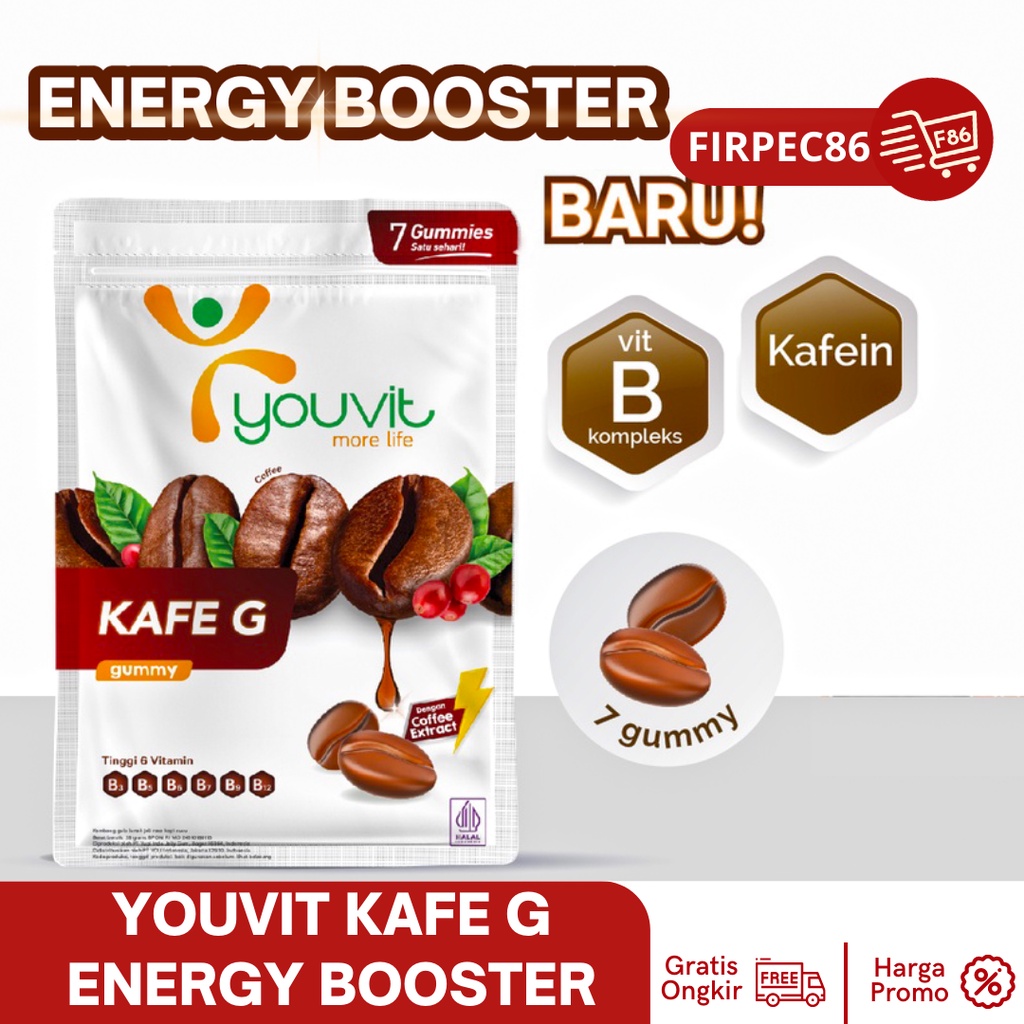 YOUVIT Kafe-G 1 Sachet untuk 7 Hari dengan Ekstrak Kopi &amp; Vit. B