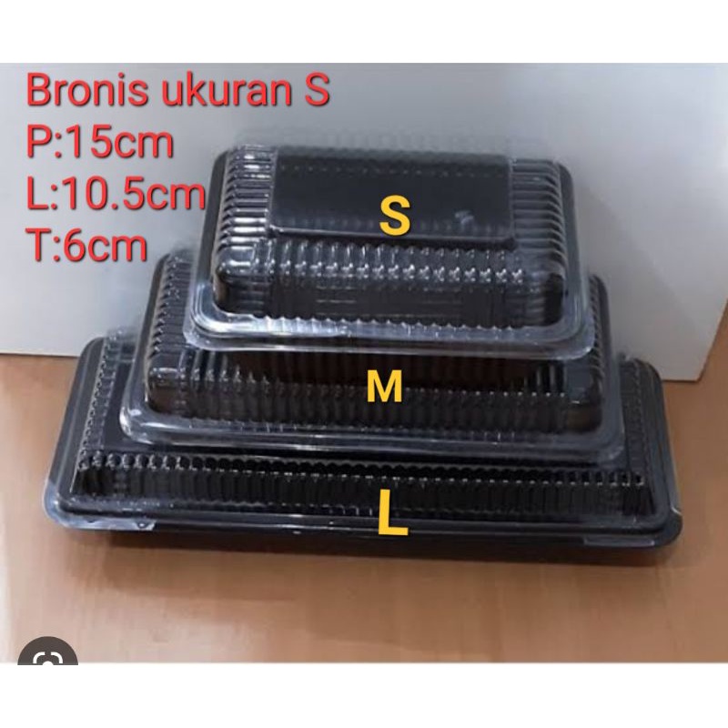 Mika Brownies S isi 50pcs | mika brownies sedang | mika bronis S | Tray Bronies