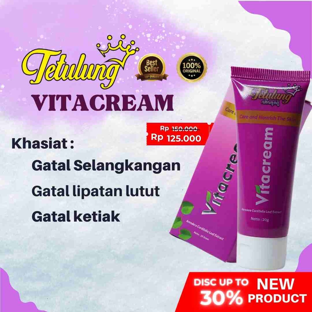 Paket Gatal Ampuh tetulung Vitacream - Obat Gatal Kulit Seluruh Badan - Obat Gatal Gatal Selangkanga