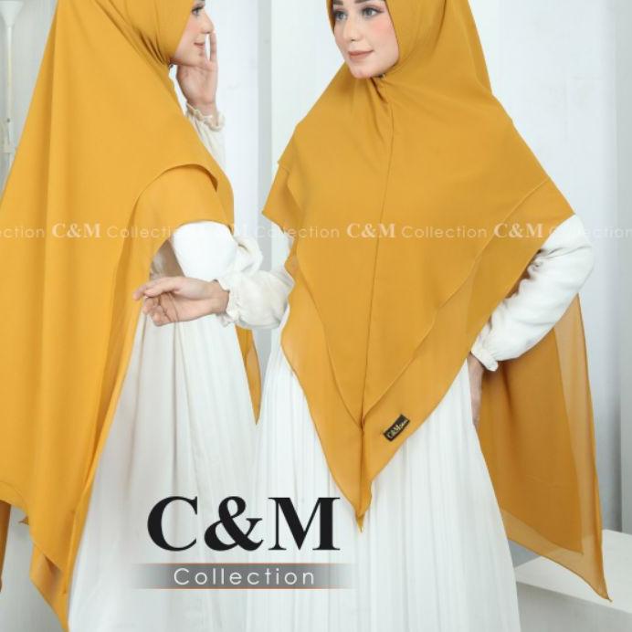 ☪ Khimar ceruty babydoll/Khimar ceruty2 layar Sahla jumbo/hijab syar'i 2 layar jumbo/Khimar ceruty j