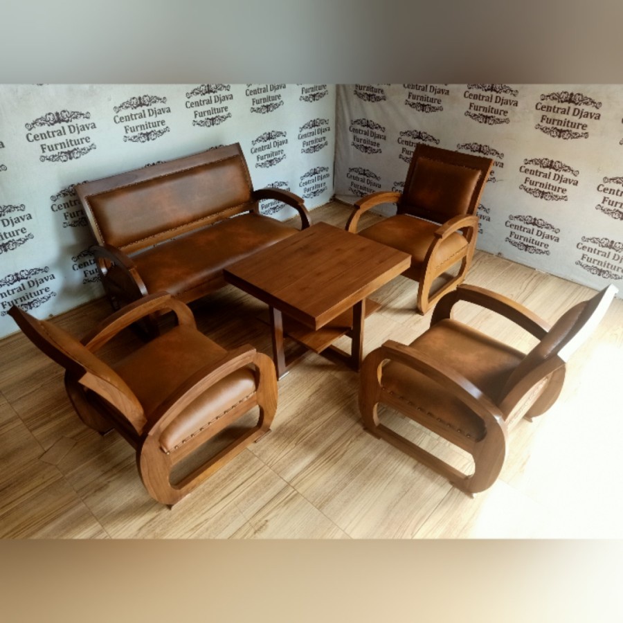 kursi meja tamu sofa kayu jati sedan klasik furniture asli jepara