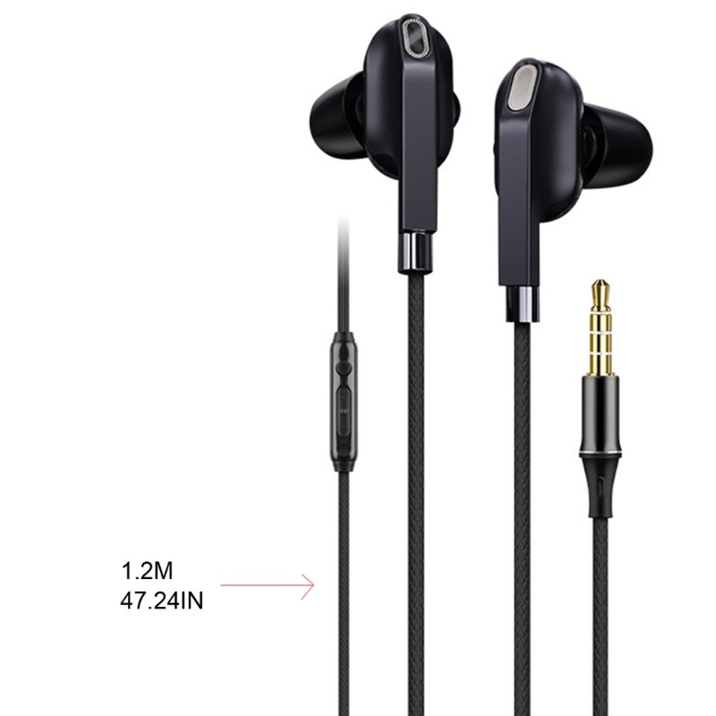 Zzz Headphone 3.5mm Dengan Mic Earbud Headset Stereo Isolasi Kebisingan Earphone Kabel