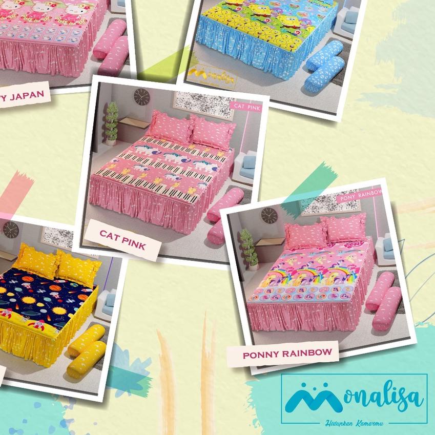 ◙ Monalisa Premium Sprei Rumbai Uk  ( Tinggi Rumbai 40CM ) - Anak ✥