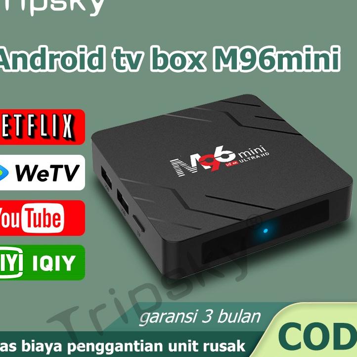 Terlaris Android Tv Box Ram 2G+16G Rom New STB 5G WIFI Dan Bluetooth Android 10.0 M96mini Smart TV B