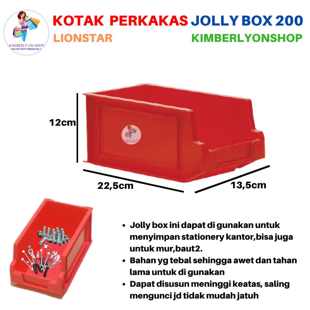 Kotak Perkakas Sparepart Case Jolly Box 200 Lion Star