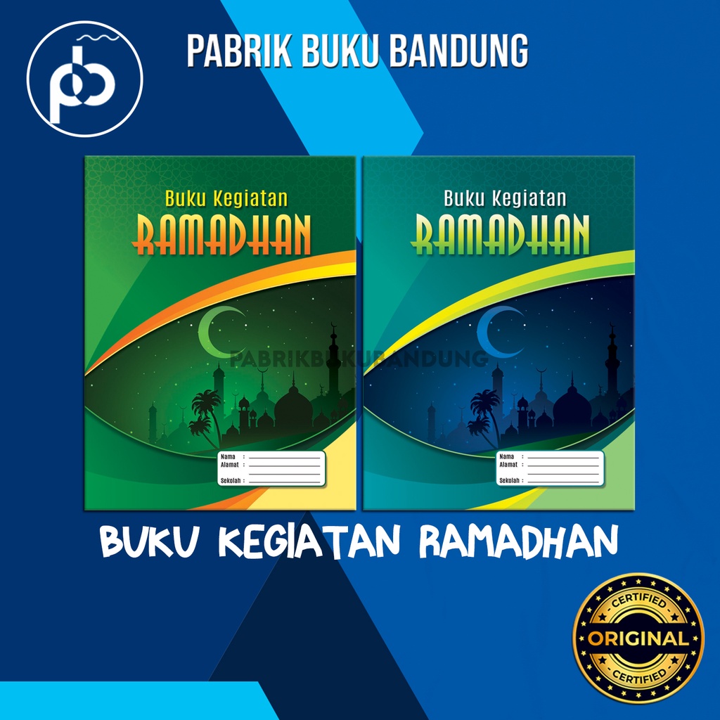 Jual Agenda Kegiatan Bulan Ramadhan Buku Catatan Amaliah Ramadan