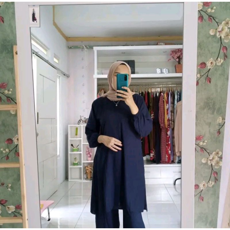 Set tunik crinkle/Naima set tunik