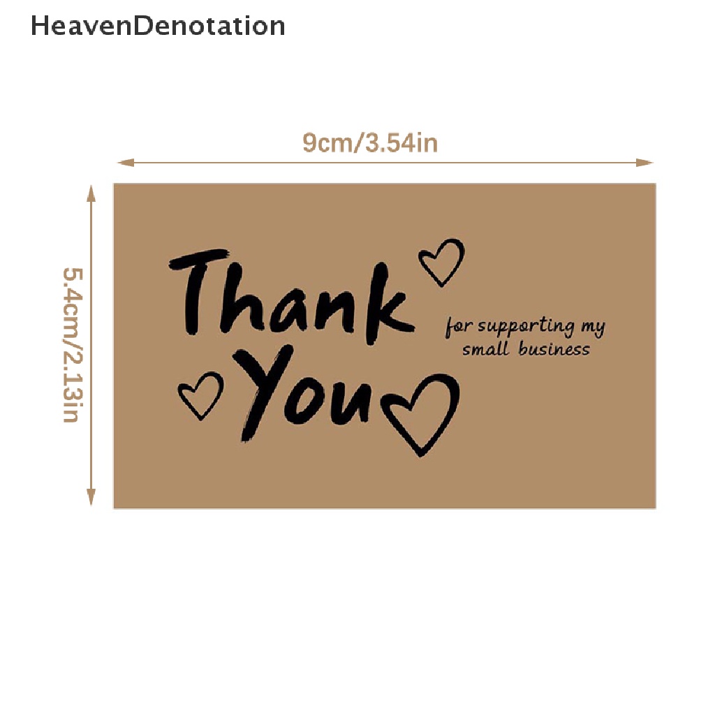 [HeavenDenotation] 10pcs Kartu Kertas Kraft Alami Thank You For Your Order Card For Decoration HDV