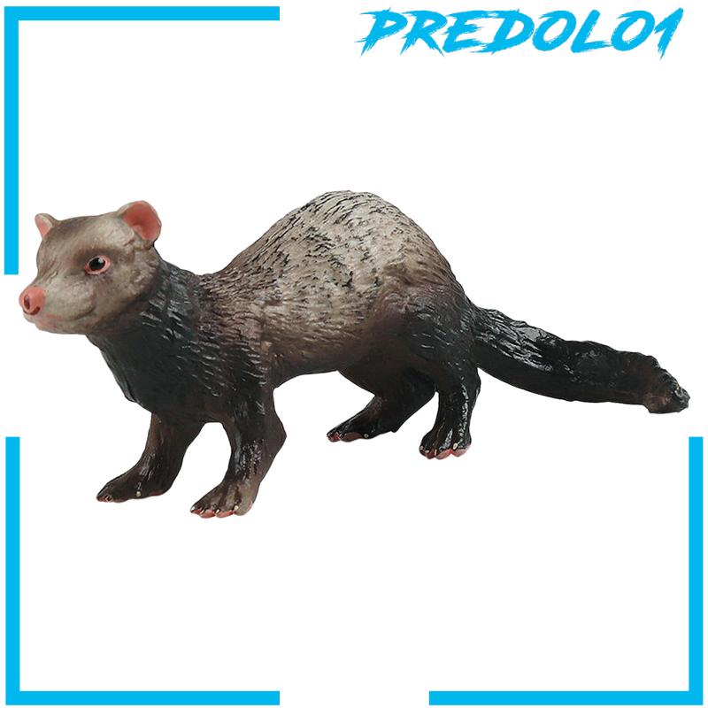 [Predolo1] Figur Mainan Edukasi Sains Figur Ferret Untuk Dekorasi Desktop