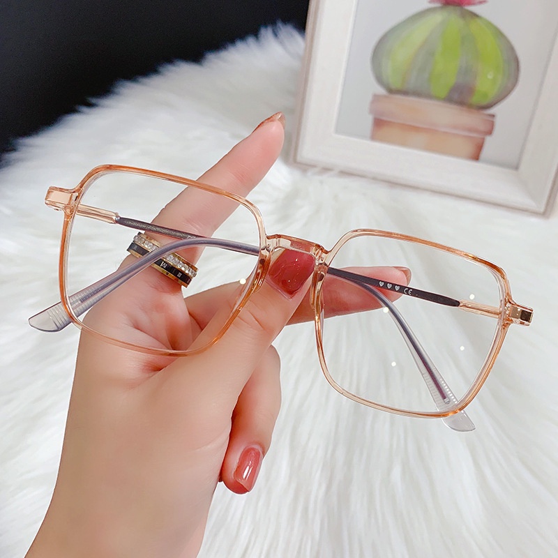 (YUZHU) Kacamata Anti Radiasi Dan Anti Cahaya Biru Untuk Pria Dan Wanita Korean Fashion Square Frame Eyeglasses