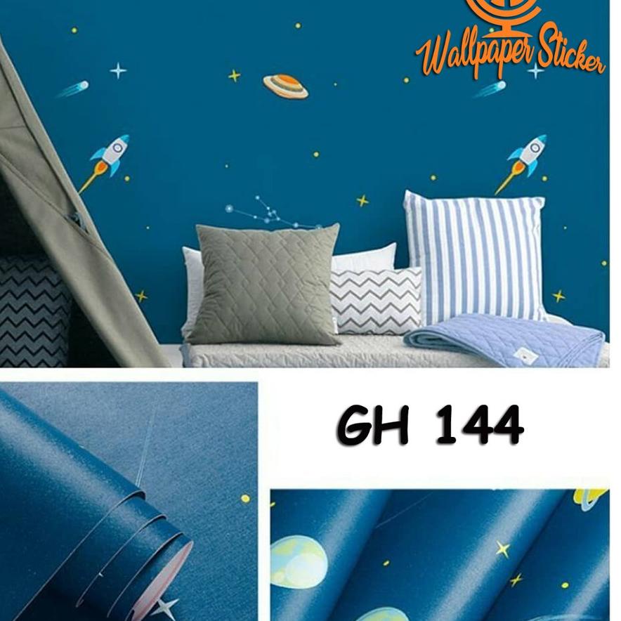 12.12 sale Orange Official Shop Wallpaper Sticker Dinding Planet Wallpaper Karakter Dekorasi Dinding