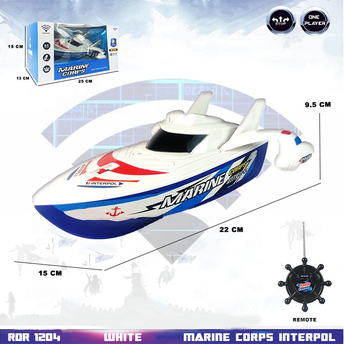 RDR1204 Putih RC Perahu Kapal Laut Pesiar Speed Boat Mainan Anak Mobil Remote Control Radio Control 