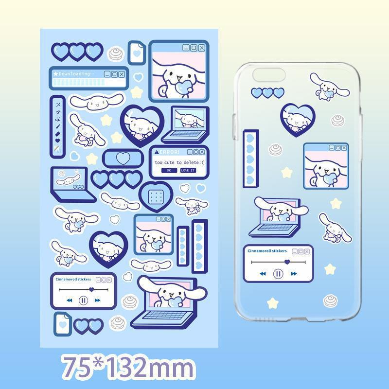 Ins Gadis Guka Stiker Kepribadian Tangan Akun Dekoratif Stiker Sanrio Kartun Stiker Kreatif Kucing Kecil Kartu Stiker Kreatif Berkilau Stiker Alat Tulis Stiker