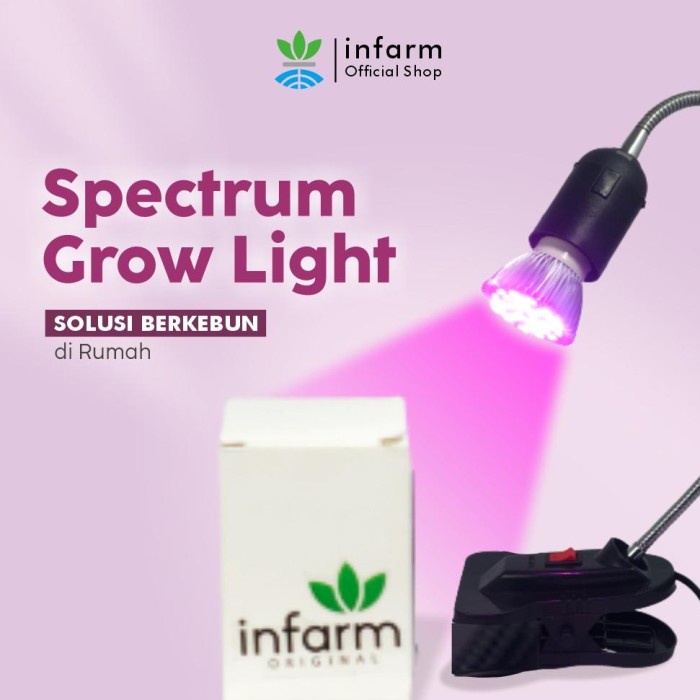 Terlaris Best Infarm - Lampu Tanaman Pengganti Matahari Spectrum Grow Light Uv