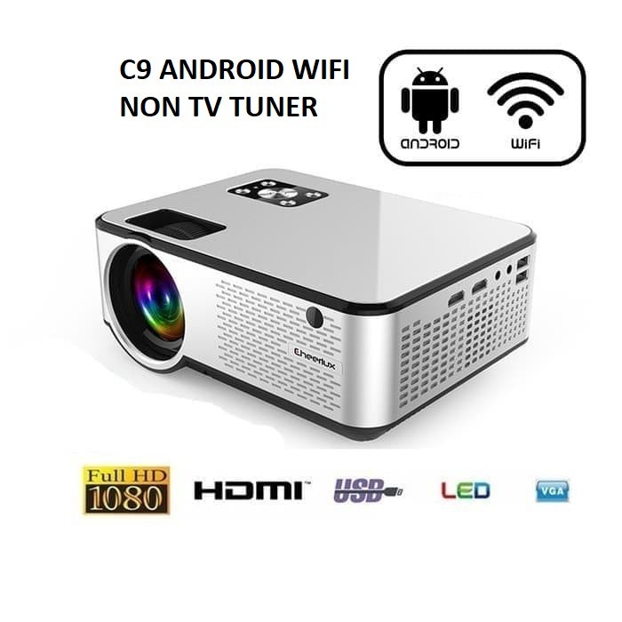

[[JNT COD]] Cheerlux C9 Android Wifi Smart Projector 2800 Lumens suport tv tunner