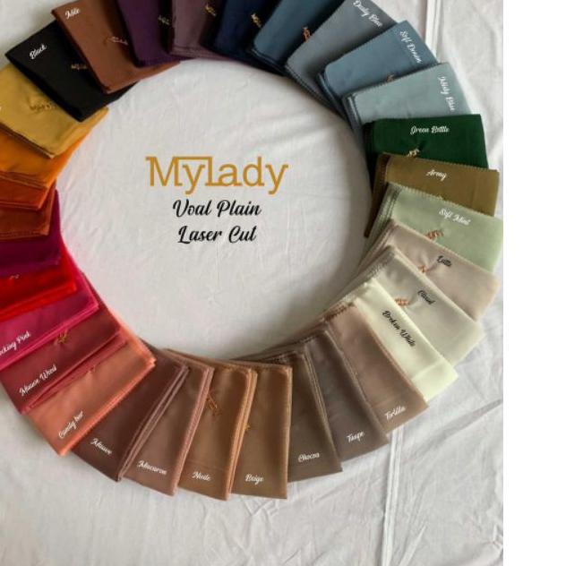 ♛ Voal plain Ultrafine Lasercut part 1 Mylady Hijab ☚
