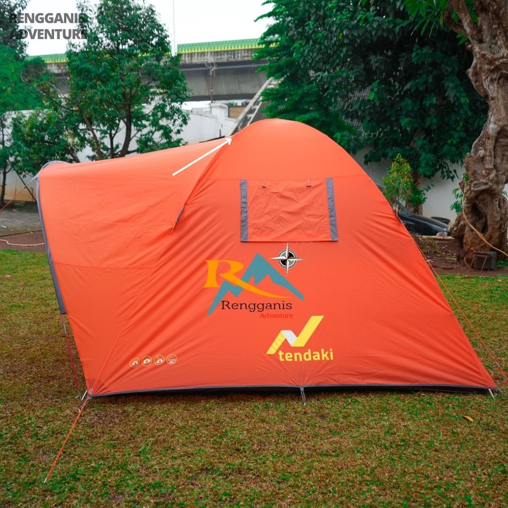 TENDA CAMPING BORNEO 4 ORANG TENDAKI 4 - 5 ORANG PU 3000 MM DOUBLE LAYER