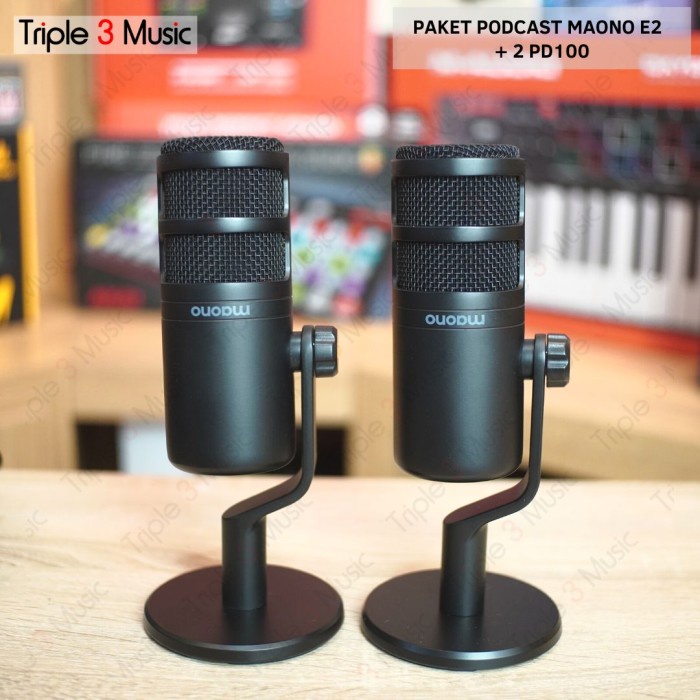 Paket Podcast 2 Orang Maono E2 With PD100 Broadcast mic