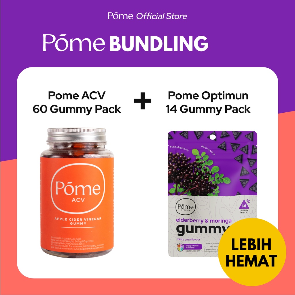 Pome Bundling - Pome ACV 1 Botol + Pome Optimun 1 Pouch